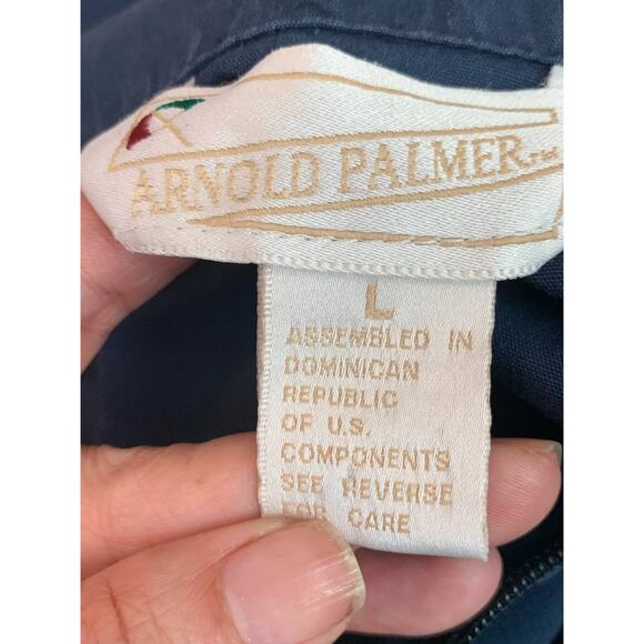 Arnold Palmer vintage men blue zipper light jacket size Large - Picture 3 of 8